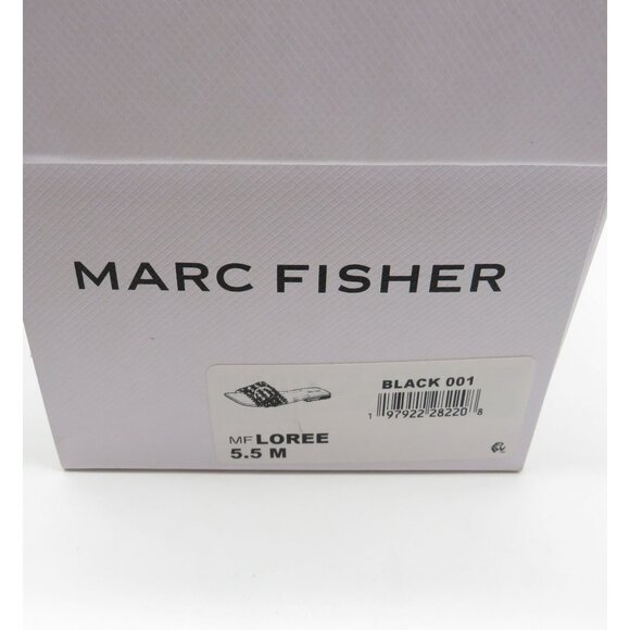 Marc Fisher Womens Black Loree Raffia Buckle Slide Sandals 5.5 NEW - Picture 2 of 8